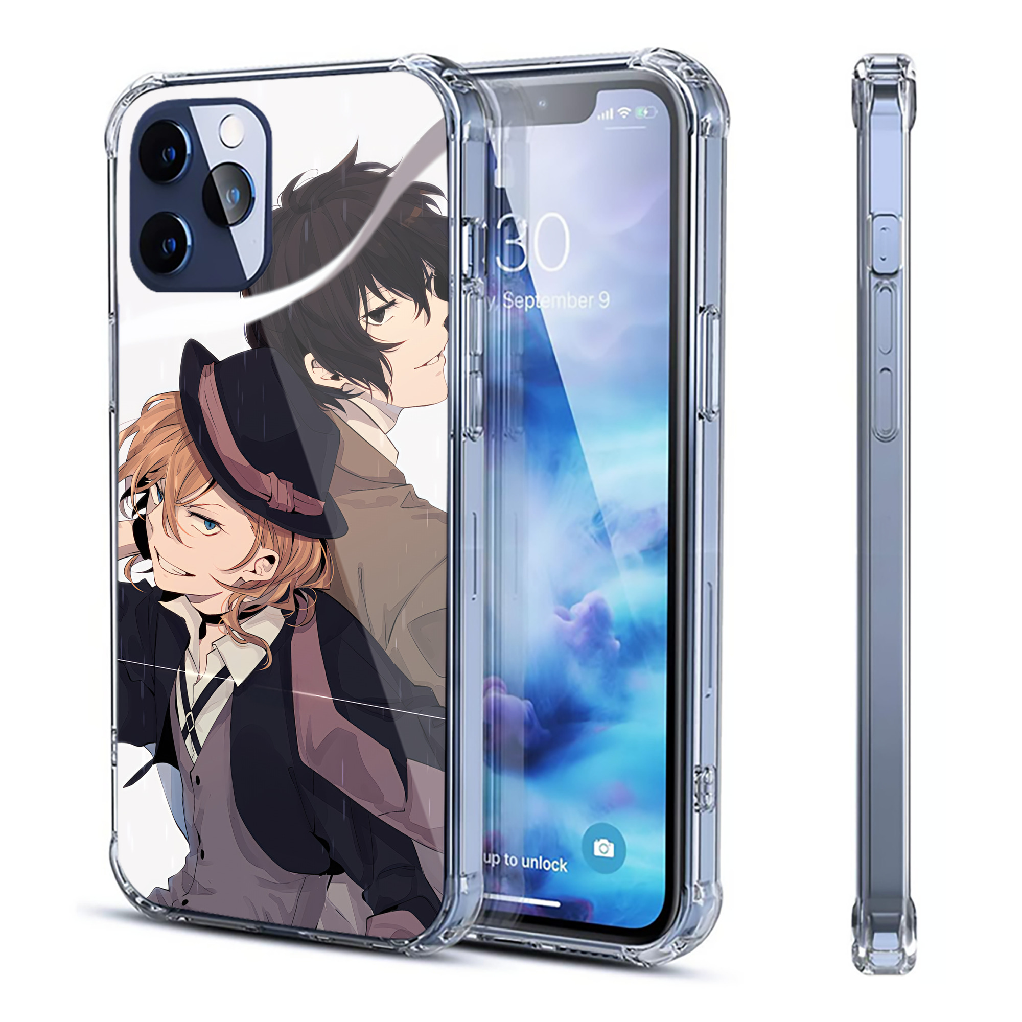 （画像用） 文豪ストレイドッグス Bungo Stray Dogs 【iPhone 12シリーズ対応】透明スマホケース（クリアソフトケース）